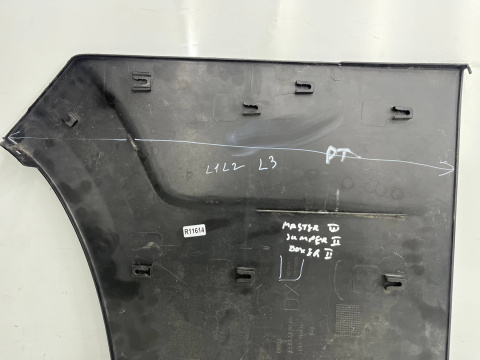 Listwa Citroen Jumper II Ducato III Boxer II 2006r.- prawa tylna nakładka błotnika L1 L2 L3 długość 615mm. 1305768070