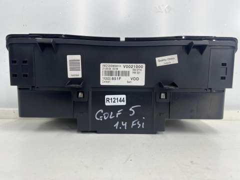 Licznik VW Golf V 5 1.4 FSI 16v zegary obrotomierz prędkościomierz wskaźnik wyświetlacz 1k0920851f