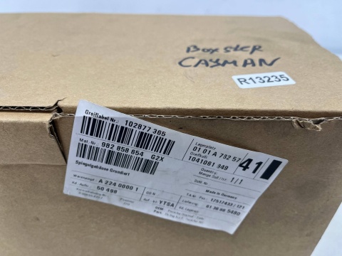 Lusterko Porsche 982 718 Boxster Cayman 16- PRAWA górna obudowa lusterka zewnętrznego nakładka 982858654g2x a2733336999