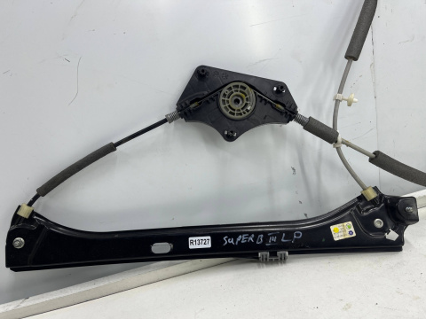 Podnośnik szyb Skoda Superb III 15-24r. lewy przedni mechanizm bez silniczka 3v0837461a