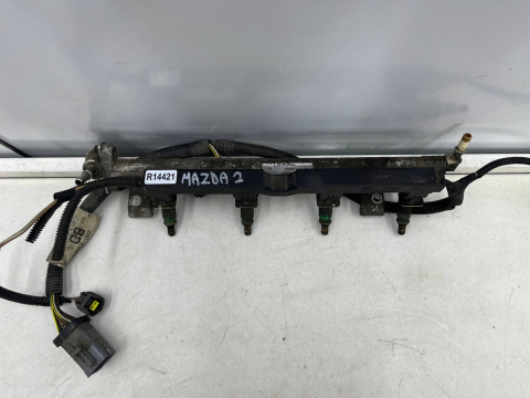 Listwa wtryskowa Mazda 2 Focus Fiesta 1.6b 1.4b 1.25b wtryski wiązka 98AG-14A390-LB
