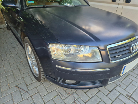 Przód Audi A8 D3 3.0 V6 TDI 02-08r. kolor lz5d maska zderzak reflektory pas przedni z chłodnicami błotnik prawy lewy wzmocnienie