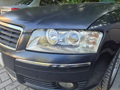 Przód Audi A8 D3 3.0 V6 TDI 02-08r. kolor lz5d maska zderzak reflektory pas przedni z chłodnicami błotnik prawy lewy wzmocnienie