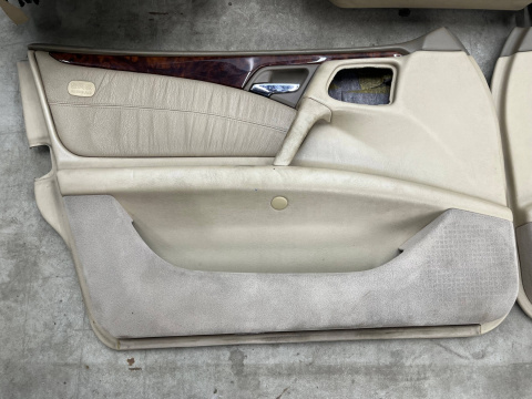 Fotele Mercedes w210 KOMBI 95-02r. kanapa tylna boczki drzwi KOMPLET skóra pompowane elektryczne z pamięcią beżowe