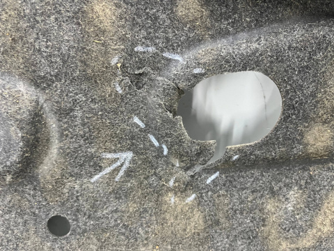 Osłona podwozia Mazda CX-5 II CX5 II KF KB 17r.-  PRAWA osłona dolna tylna płyta ORYGINAL kb7w56343