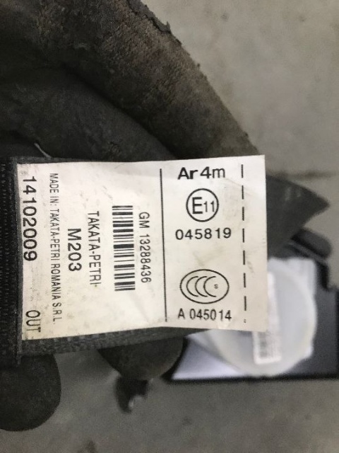 Pas bezpieczeństwa Opel Insignia A 1 I HB sedan 08-17r. lewy prawy tył 13288436