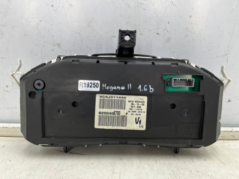 Licznik Renault Megane 2 II 02-09r. 1.6b benzyna zegary obrotomierz prędkościomierz wskaźnik wyświetlacz 8200408790F