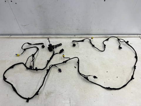 Wiązka Porsche Cayenne III 9y 17r.- przednia instalacja zderzaka kable czujników 4x PDC i ochrony pieszych przód