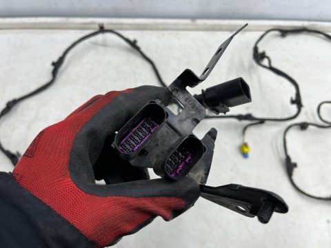 Wiązka Porsche Cayenne III 9y 17r.- przednia instalacja zderzaka kable czujników 4x PDC i ochrony pieszych przód