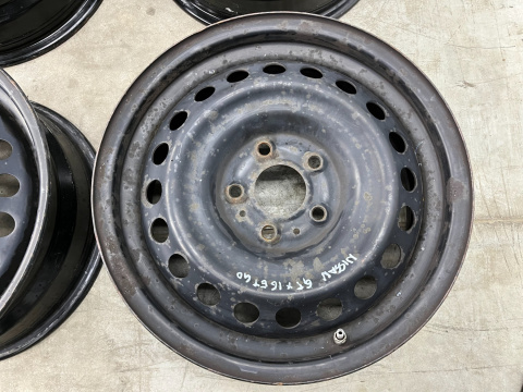 Felga Nissan Qashqai I J10 06-13r. 6,5jx16 5x114,3 ET40 felgi stalowe z czujnikami 16 cali ORYGINALNE KOMPLET 40300-4ea0b