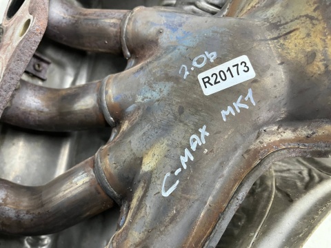 Kolektor wydechowy Ford C-Max MK1 CMax Mk1 Ford Focus MK2 03-10r. 2.0b Benzyna katalizator pełny siatka 4m51-5f297-ra t2a1a