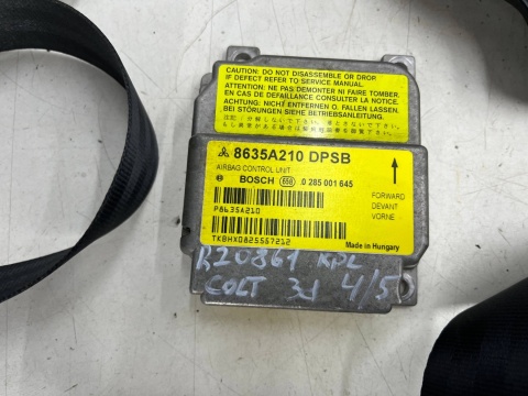 Airbag Mitsubishi Colt 6 VI Z30 08-12r. LIFT 3d 3Drzwi pasy bezpieczeństwa poduszki powietrzne kierownicy pasażera zaślepka KPL