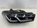 Lampa reflektor BMW 5 G30 G31 LCI LIFT 20-24r. prawa przednia FULL LED Adaptive Europa BLACK czarna ShadowLine oryginal 8082656