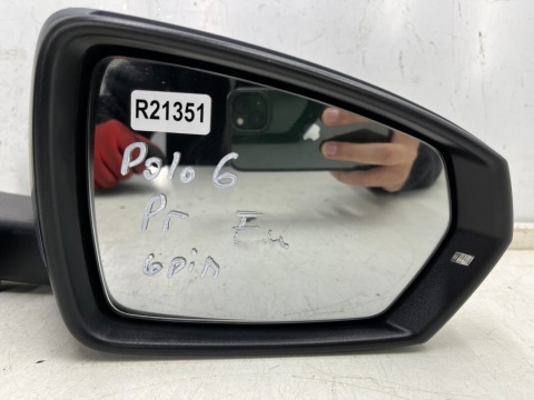 Lusterko VW Polo 6 VI 2g 17r.- PRAWE elektryczne podgrzewane 6 pin kompletne EUROPA