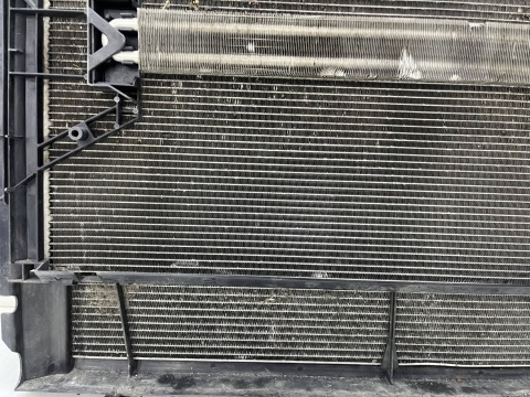 Komplet chłodnic VW Touareg II 7p5 Cayenne II 92a 10-18r. 3.0 TDi 3.6 v6 chłodnica wody skraplacz klimatyzacji wiatrak KPL