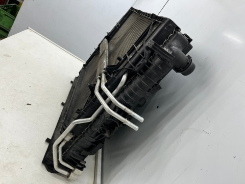 Komplet chłodnic VW Touareg II 7p5 Cayenne II 92a 10-18r. 3.0 TDi 3.6 v6 chłodnica wody skraplacz klimatyzacji wiatrak KPL