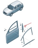 Listwa Audi Q5 I 8R 08-16r. NOWA lewa środkowa nakładka osłona słupka drzwi przednich matowa lewy przód 8r0837901q
