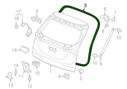 Uszczelka Honda HR-V II 13-21r. NOWA guma klapy bagażnika karoseryjna wewnętrzna 74440-t7a-003