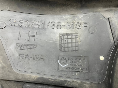 Nadkole BMW 5 G30 G31 17-24r. M-Pakiet LEWE przednie osłona trójkąt pod zderzak ORYGINAL lewy przód 8060031