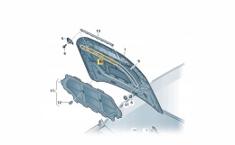 Uszczelka Audi A1 II 82A GB 18r.- NOWA guma uszczelka maski góry zderzaka 82a823126a