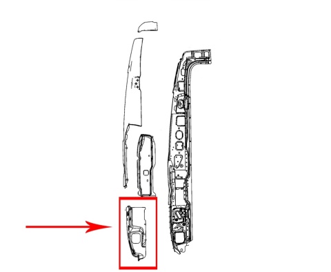 Poszycie Citroen Jumper II Movano C Ducato III Boxer II LIFT 14r.- NOWY lewy tylny fartuch narożnik dół słupka ĆWIARTKA