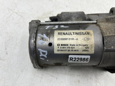 Rozrusznik Renault Kadjar Scenic Trafic Megane Vivaro Qashqai X-trail Talento 1.6 dCi 233008131r 0001170621
