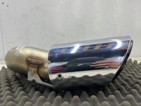 Wydech Porsche Cayenne III 9y 17r.- LEWA tylna podwójna końcówka tłumika nasadka CHROMOWANA oryginalna lewy tył 9y0253683af