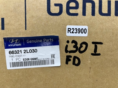 Błotnik Hyundai I30 FD 1 I 07-12r. prawy przedni prawy przód nowy oryginalny 663212L030