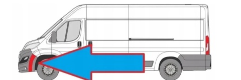 Listwa Fiat Ducato Lift 14r.- prawa przednia nakładka zderzaka nowa orginalna 0735589792