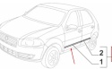 Listwa Fiat Palio Siena I 1 lift 02-12r. 5Drzwi KOMPLET listew na drzwi dodatkowe ochronne oryginalne 7087117