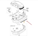 Listwa zderzaka Kia Sorento I 02-09r. tył dokładka próg bagażnika nowy oryginalny 866453E000