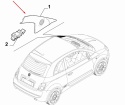 Plastik Fiat 500 Abarth 500 Fiat 500 S 07-24r. prawa osłona słupka szyby przedniej nowa orginalna 735481341