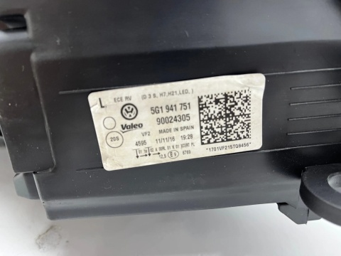 Lampa reflektor VW Golf 7 VII Lift 16-20r LEWA przednia BI-KSENON 5g1941751 lewy przód BI-Xenon