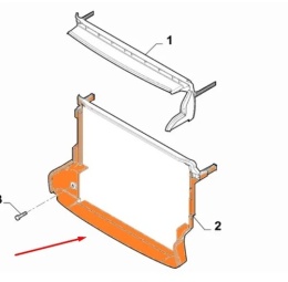 Osłona chłodnicy Fiat Doblo 2 II 15-22r. Lift DOLNA kierownica powietrza pasa wlot nowa orginalna 5197446