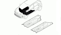 Osłona podwozia Kia Stonic Kia Rio 4 IV 17r.- NOWA prawa lewa dolna płyta boczna oryginalna Komplet