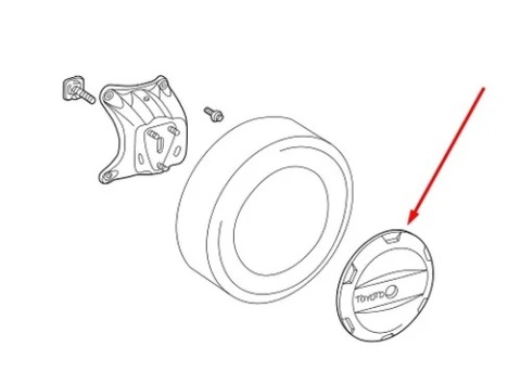 Osłona koło zapasowe Toyota RAV4 II 00-05r. dekielek na rezerwę klapy bagażnika oryginalny 64771-42080