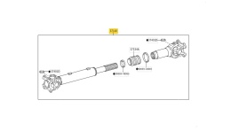 Wał napędowy Toyota Hilux 7 VII 05-15r. oryginalny przedni 4x4 2.5d 3.0d D-4D 4WD przód 371400k062