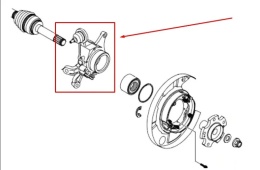 Zwrotnica SsangYong Rexton I Kyron 01-17r. nowa lewa tylna Oryginalna 4591109004