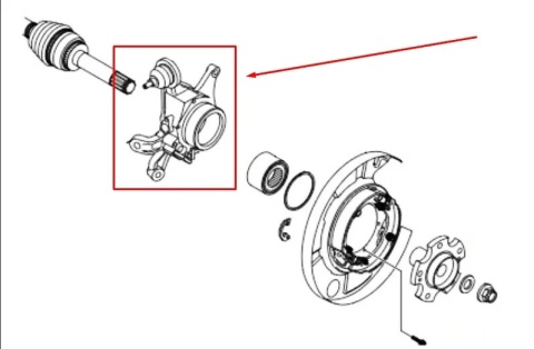 Zwrotnica SsangYong Rexton I Kyron 01-17r. nowa prawa tylna Oryginalna 4592109004
