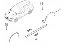 Listwa Alfa Romeo Stelvio 16r.- NOWA prawa tylna nakładka błotnika rant nadkola 50549702