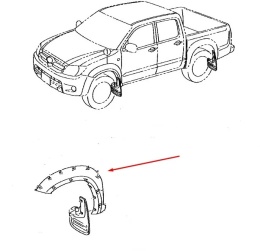 Listwa Toyota Hilux 7 VII 05-08r. NOWA prawa przednia nakładka błotnika rant nadkola 53848-0k901