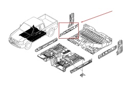 Poszycie Mazda BT-50 I Ford Ranger 06-11. NOWY prawy tylny próg wewnętrzny wzmocnienie progu podłogi Podwójna Kabina ćwiartka