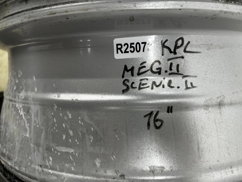 Felgi aluminiowe Renault Scenic 2 II Megane 2 II 02-09r. 6,5jx16 ET49 4x100 felgi r16 cali KOMPLET 8200310797