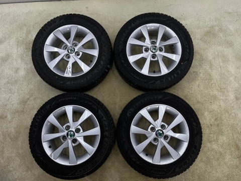 Felgi aluminiowe VW up! Skoda Citigo Seat Mii 5jx14 ET35 4x100 felgi r14 cali KOMPLET opony wielosezonowe 175/65/14