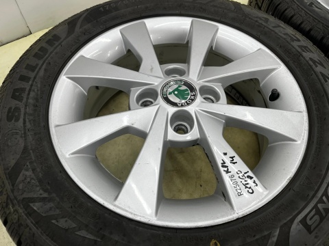 Felgi aluminiowe VW up! Skoda Citigo Seat Mii 5jx14 ET35 4x100 felgi r14 cali KOMPLET opony wielosezonowe 175/65/14