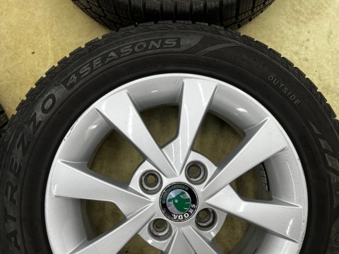 Felgi aluminiowe VW up! Skoda Citigo Seat Mii 5jx14 ET35 4x100 felgi r14 cali KOMPLET opony wielosezonowe 175/65/14