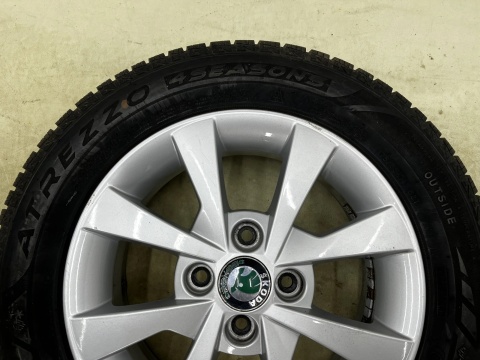 Felgi aluminiowe VW up! Skoda Citigo Seat Mii 5jx14 ET35 4x100 felgi r14 cali KOMPLET opony wielosezonowe 175/65/14