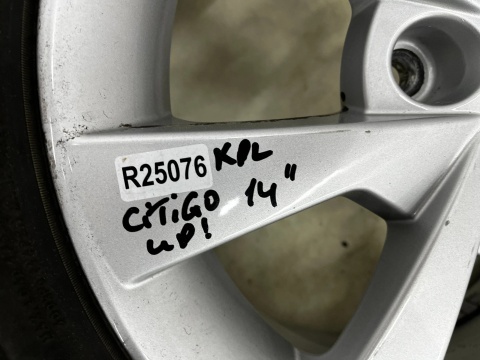Felgi aluminiowe VW up! Skoda Citigo Seat Mii 5jx14 ET35 4x100 felgi r14 cali KOMPLET opony wielosezonowe 175/65/14