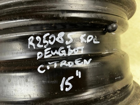 Felgi stalowe Citroen C2 C3 C4 Peugeot 1007 206 307 02-10r. felgi r15 cali 6jx15 ET27 4x108 Komplet