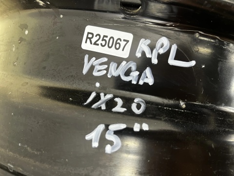 Felgi stalowe Hyundai ix20 Kia Venga 10-19r. 6jx15 ET48 5x114.3 felgi r15 cali Komplet oryginalne 52910-1k000